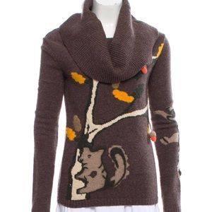 STELLA MCCARTNEY Wool Cowl-Neck Sweater — RARE